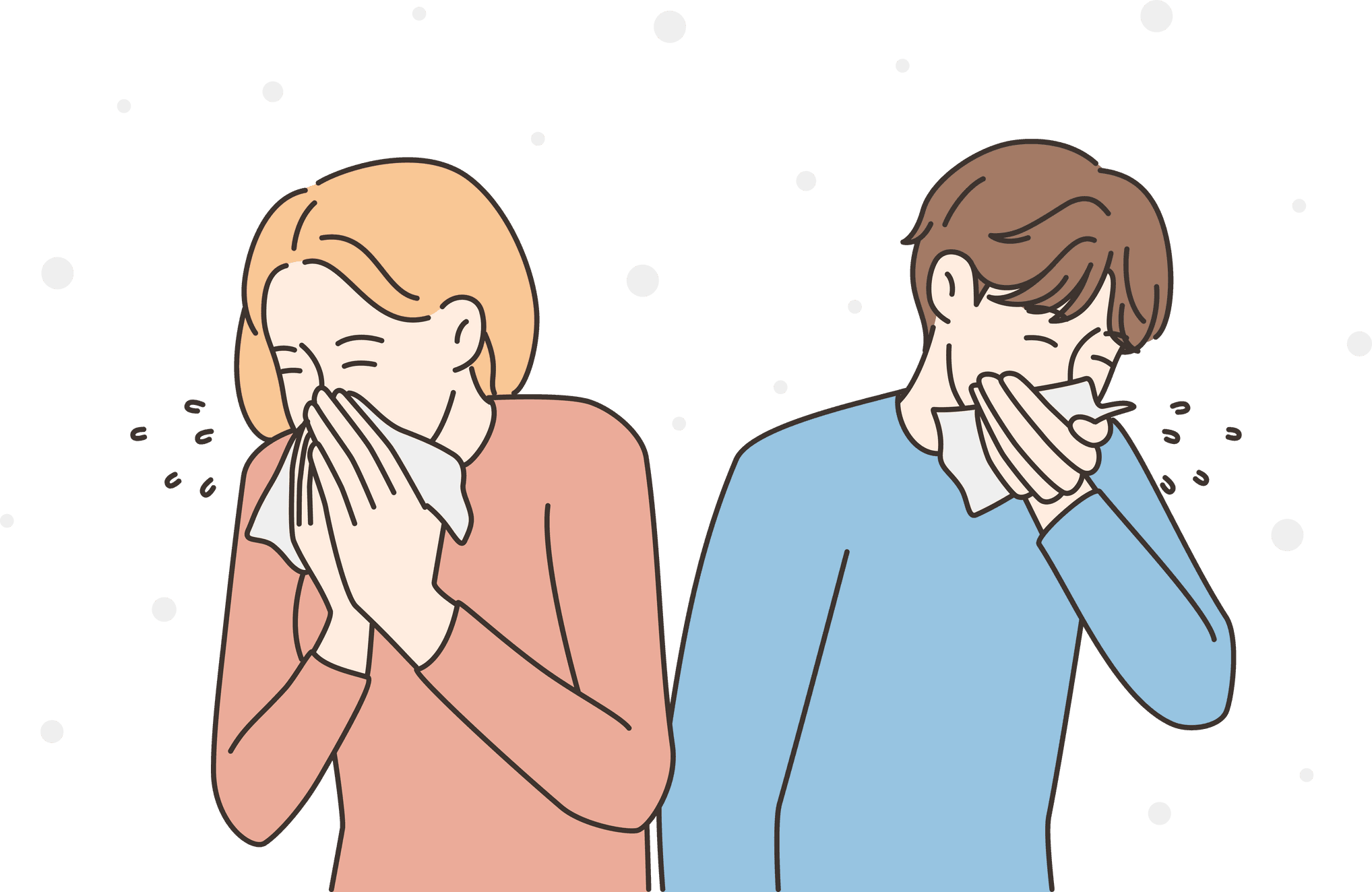 咳き込む患者さんのイラスト